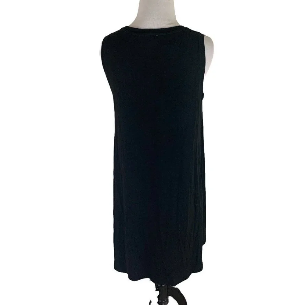 Ann Taylor LOFT Women's S Small A-Line Mini Dress Black NWT Rayon Blend - Picture 5 of 7